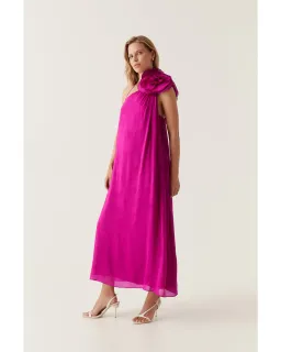 Aje Quintessa Flower Midi Dress in Deep MAgenta Size AU 14 for rent on The Volte - image 3