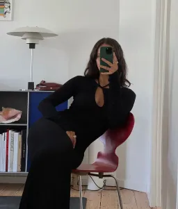 Sir The Label Emmeline Halter Long Sleeve Dress Black Size 6  for rent on The Volte - image 2