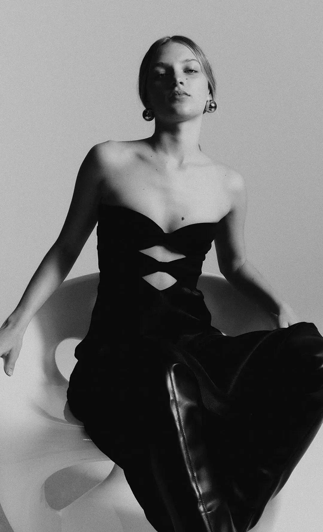Bec & Bridge Halle Strapless Dress Black Size 16 for rent on The Volte - main image