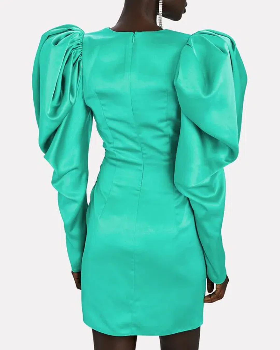 Acler Irwin Mini Dress Electric Green Size Au 10 for rent on The Volte - main image