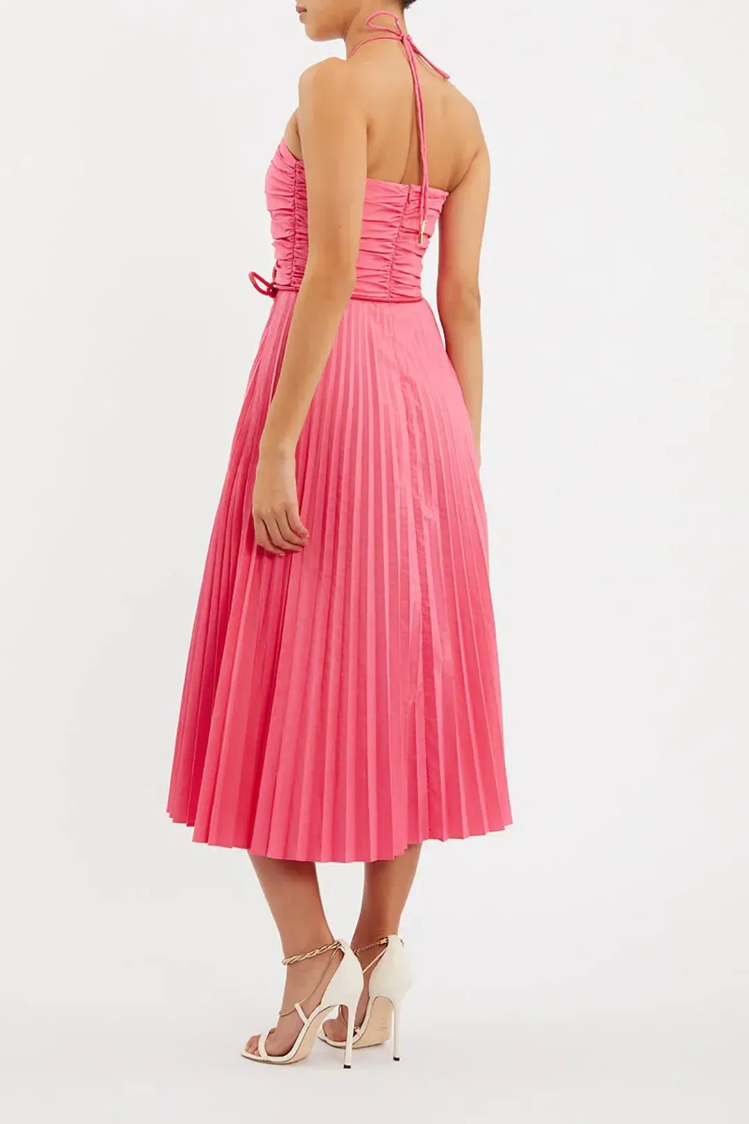 Rebecca Vallance Rosa Halter Dress Pink Size 8  for rent on The Volte - main image