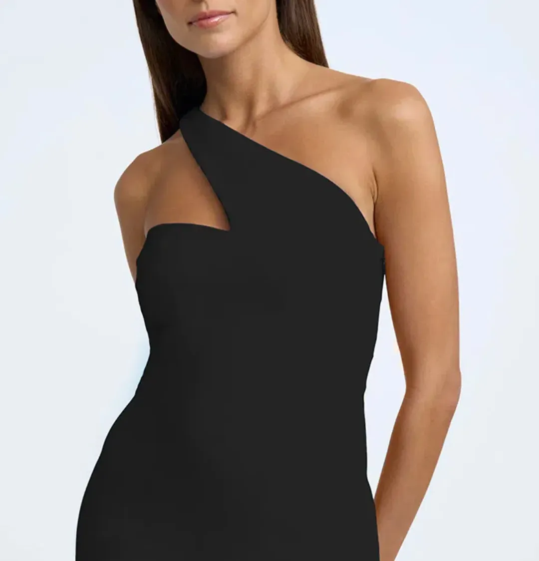 By Johnny Sharp One Shoulder Mini Dress in Black Size L / AU 12 for rent on The Volte - main image