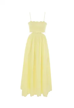 Zimmermann Halliday Scallop Midi Dress Yellow Size 2 / AU 12 for rent on The Volte - image 3