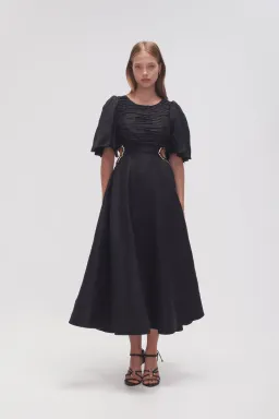 Aje Monica Chainlink Midi Dress Black Size 8 for rent on The Volte - image 1
