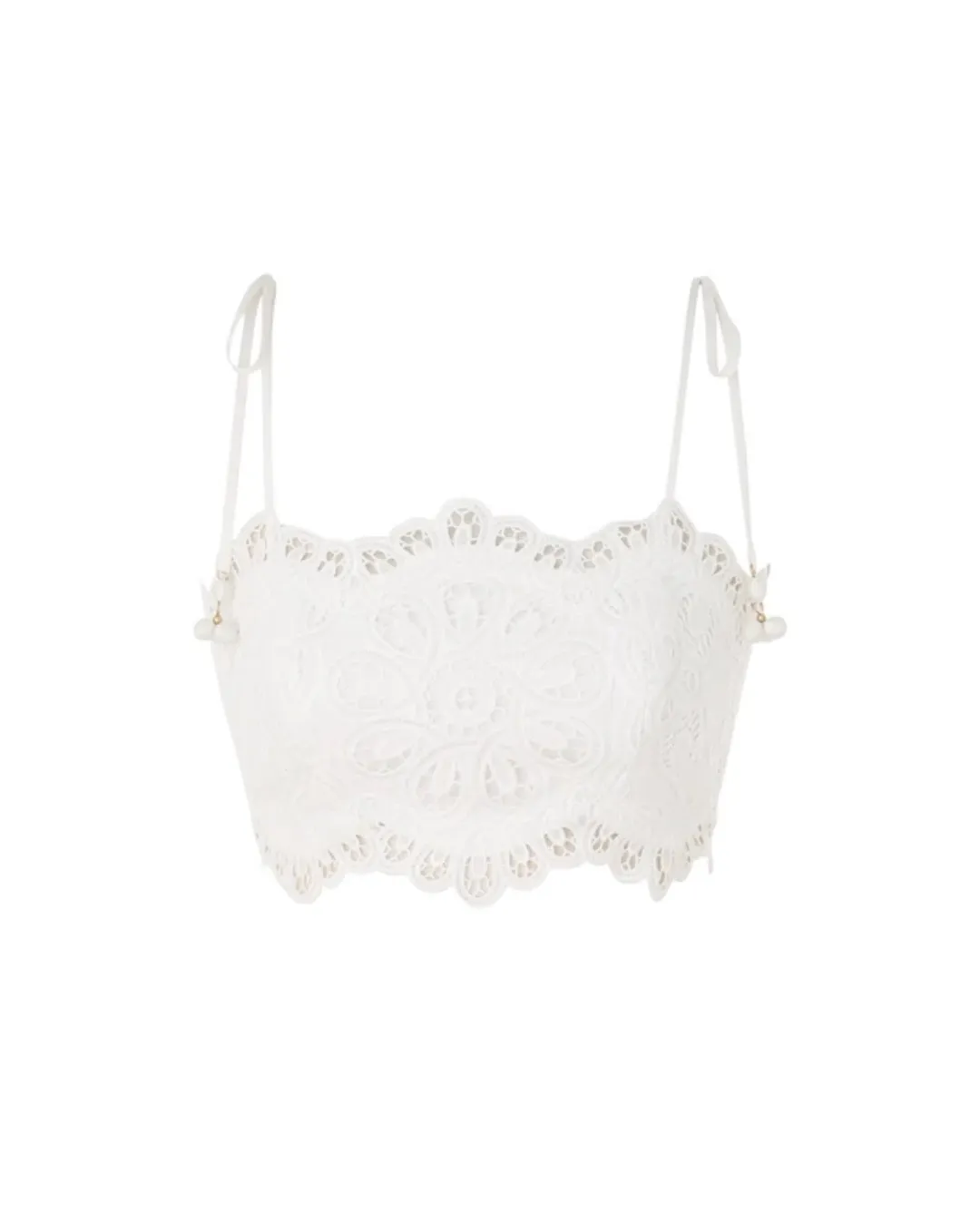 Zimmermann Ottie Embroidered Bodice & Flared Skirt Set Ivory Size 1 / AU 10 for rent on The Volte - main image