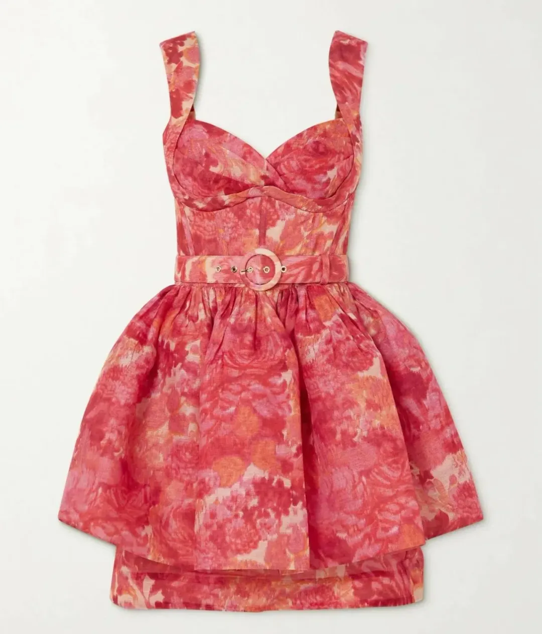 Zimmermann High Tide Mini Dress in Pink Ikat Floral Size 0P / AU 6 for rent on The Volte - main image