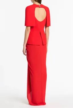 Carla Zampatti Georgette Waterfall Maxi Skirt in Red Size XS / AU 6 for rent on The Volte - image 2
