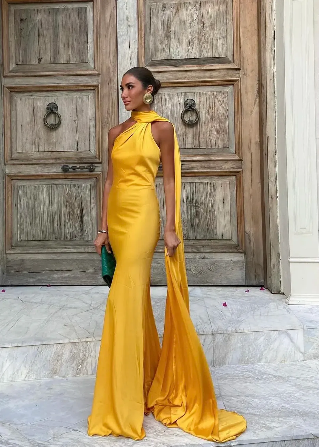 KAOA Backless Maxi Dress in Yellow Canary Size XS / AU 6 for rent on The Volte - main image
