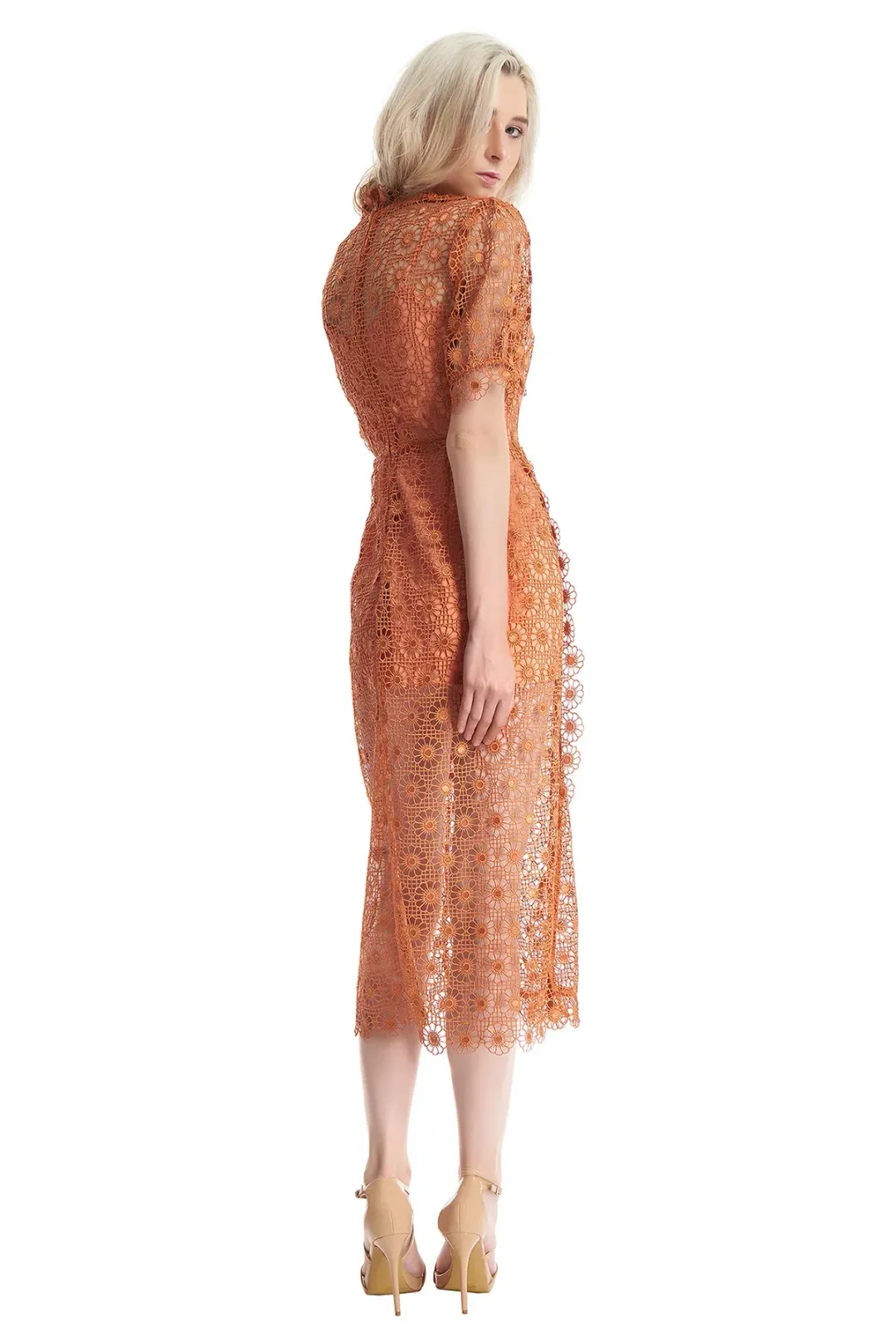 Alice McCall Californian Dream Midi Dress Orange Size 8 for rent on The Volte - main image