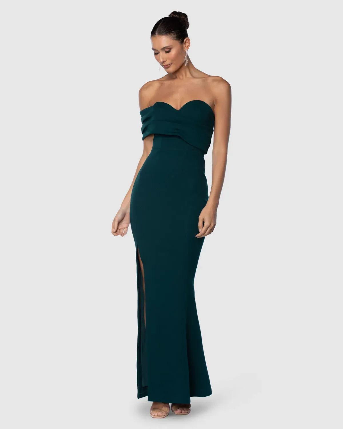 Azzurielle Alani Gown Green Size 12 for rent on The Volte - main image