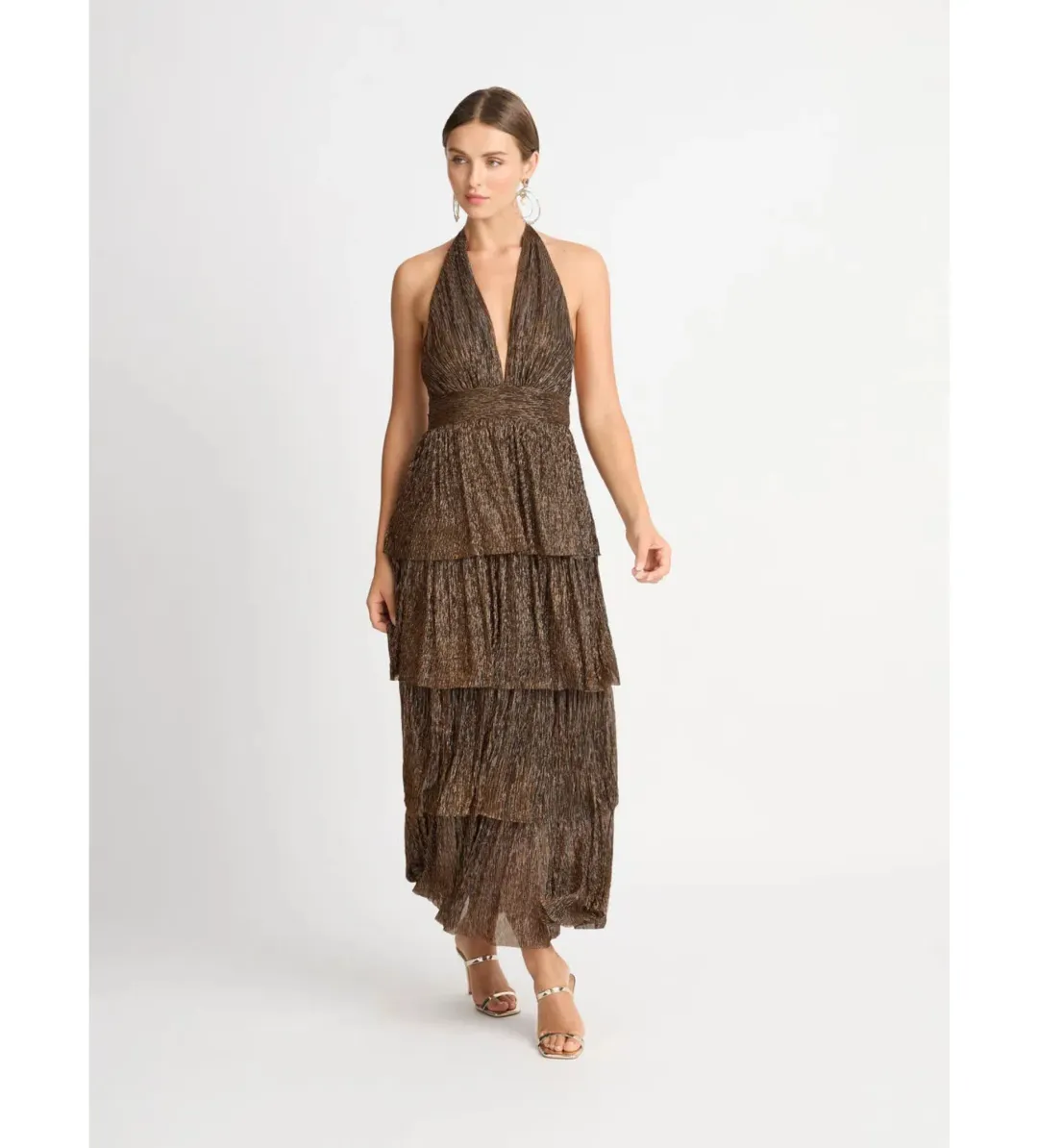 Sheike Galaxy Dress Bronze Size 10 for rent on The Volte - main image