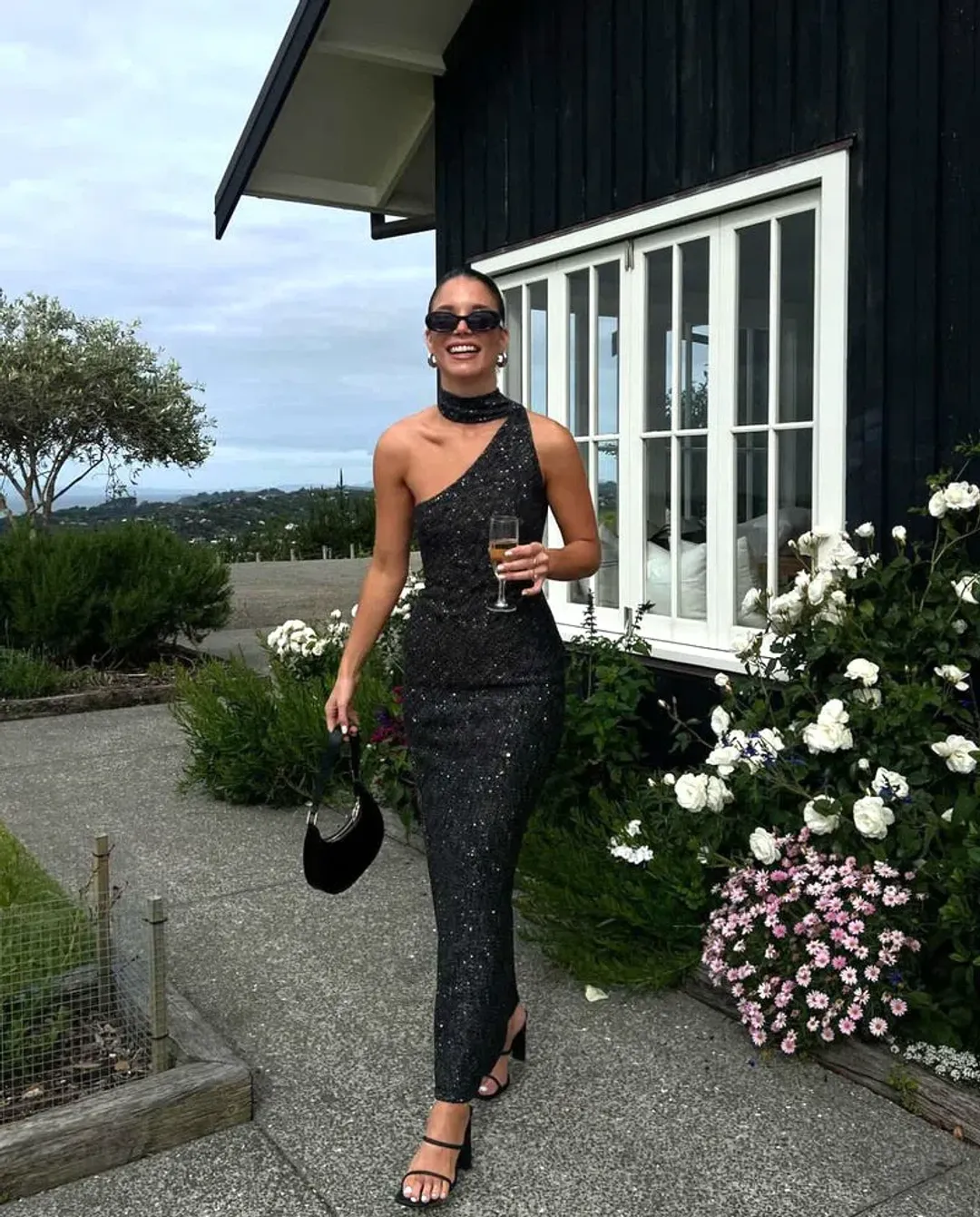Asta Resort Jennifer Dress Charcoal Sequin Size XS/Au 6 for rent on The Volte - main image
