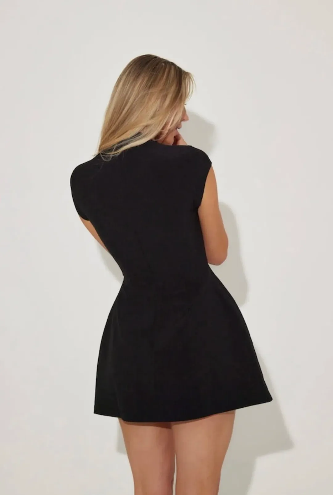 Odd Muse The Ultimate Muse Cap Sleeve Mini Dress Black Size 10 for rent on The Volte - main image