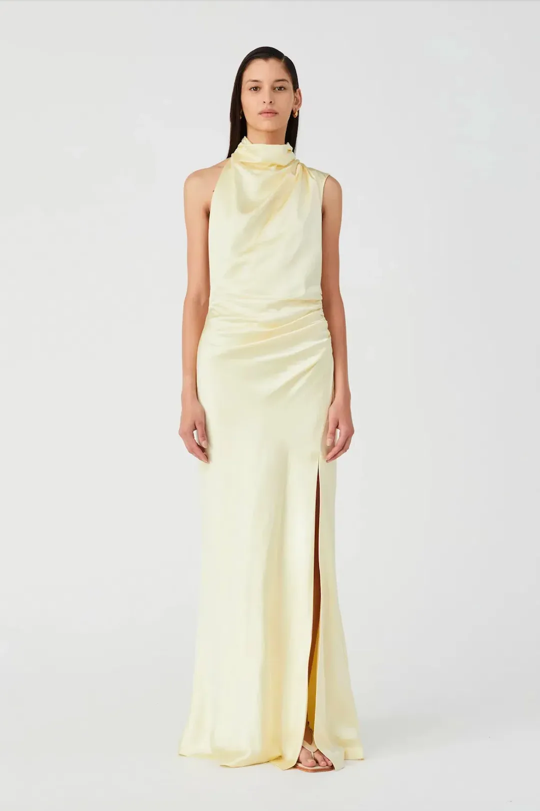 Misha Constantina Gown in Soft Gold Size 6 for rent on The Volte - main image