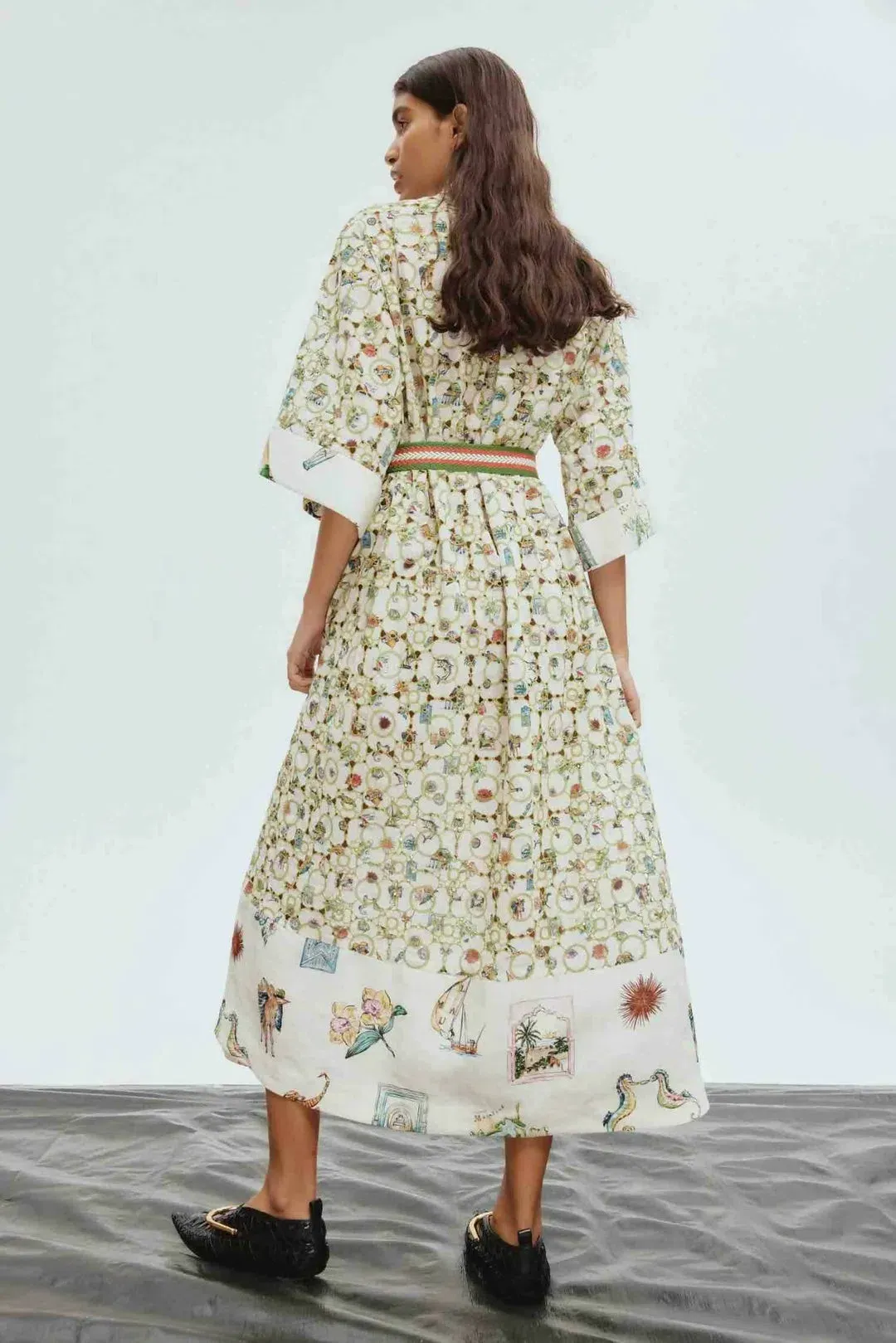 Alemais Sunset Broderie Midi Dress Multi Size AU 8 for rent on The Volte - main image