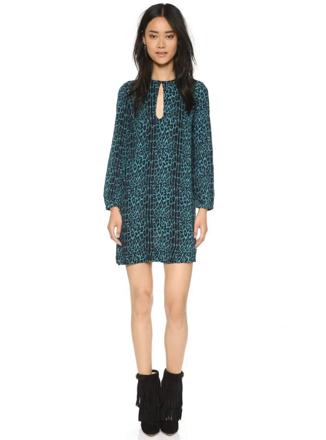 Zimmermann Esplanade Teardrop Shift Dress in Leopard Print Size 1 / AU 10 for rent on The Volte - main image
