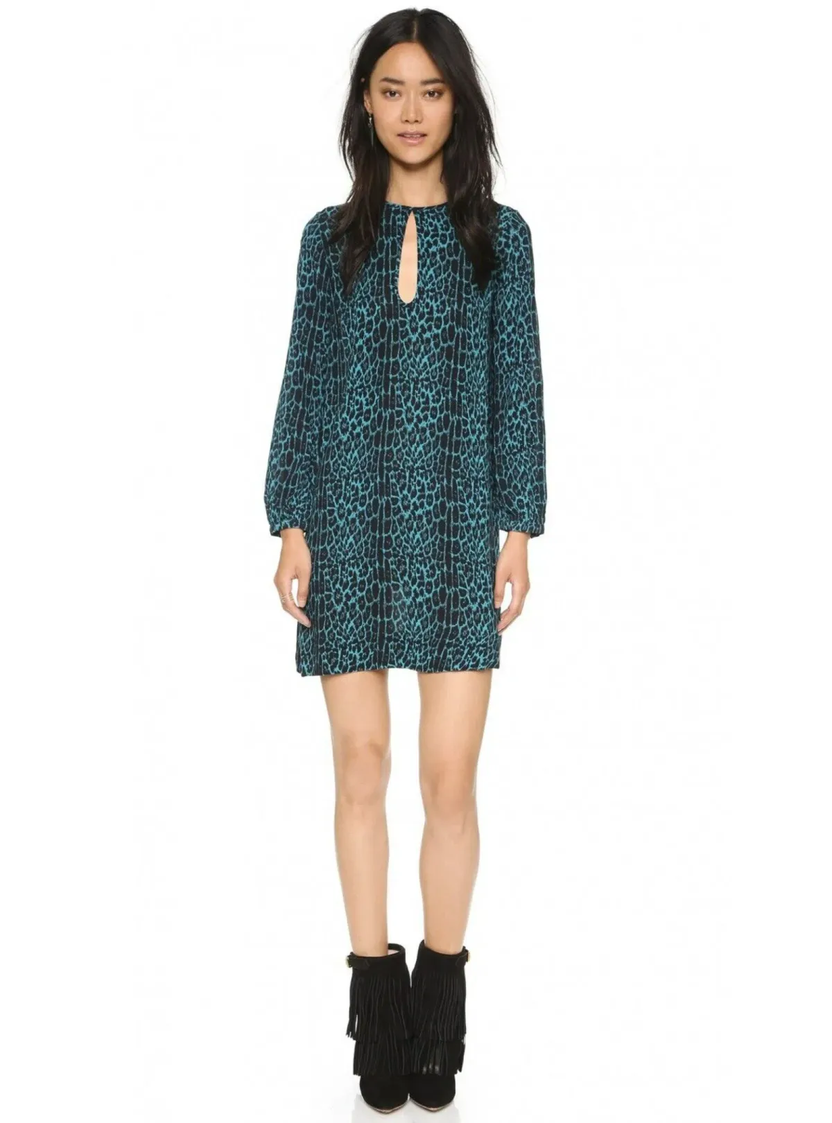 Zimmermann Esplanade Teardrop Shift Dress in Leopard Print Size 1 / AU 10 for rent on The Volte - main image