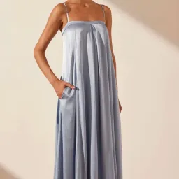 Shona Joy La Lune Column Maxi Dress in Powder Blue Size AU 6 for rent on The Volte - image 3