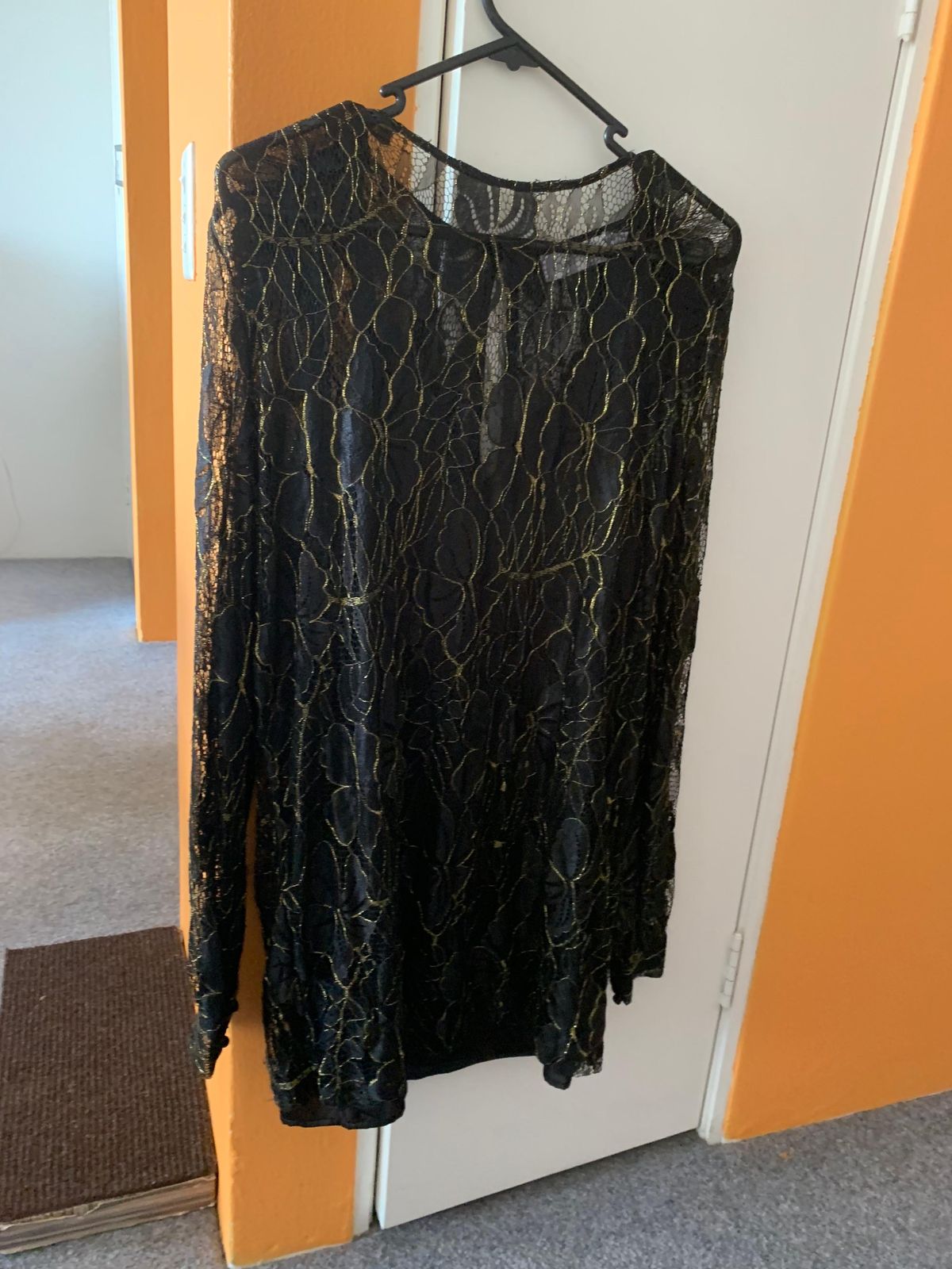 Alice McCall black & gold lace dress for rent on The Volte - main image
