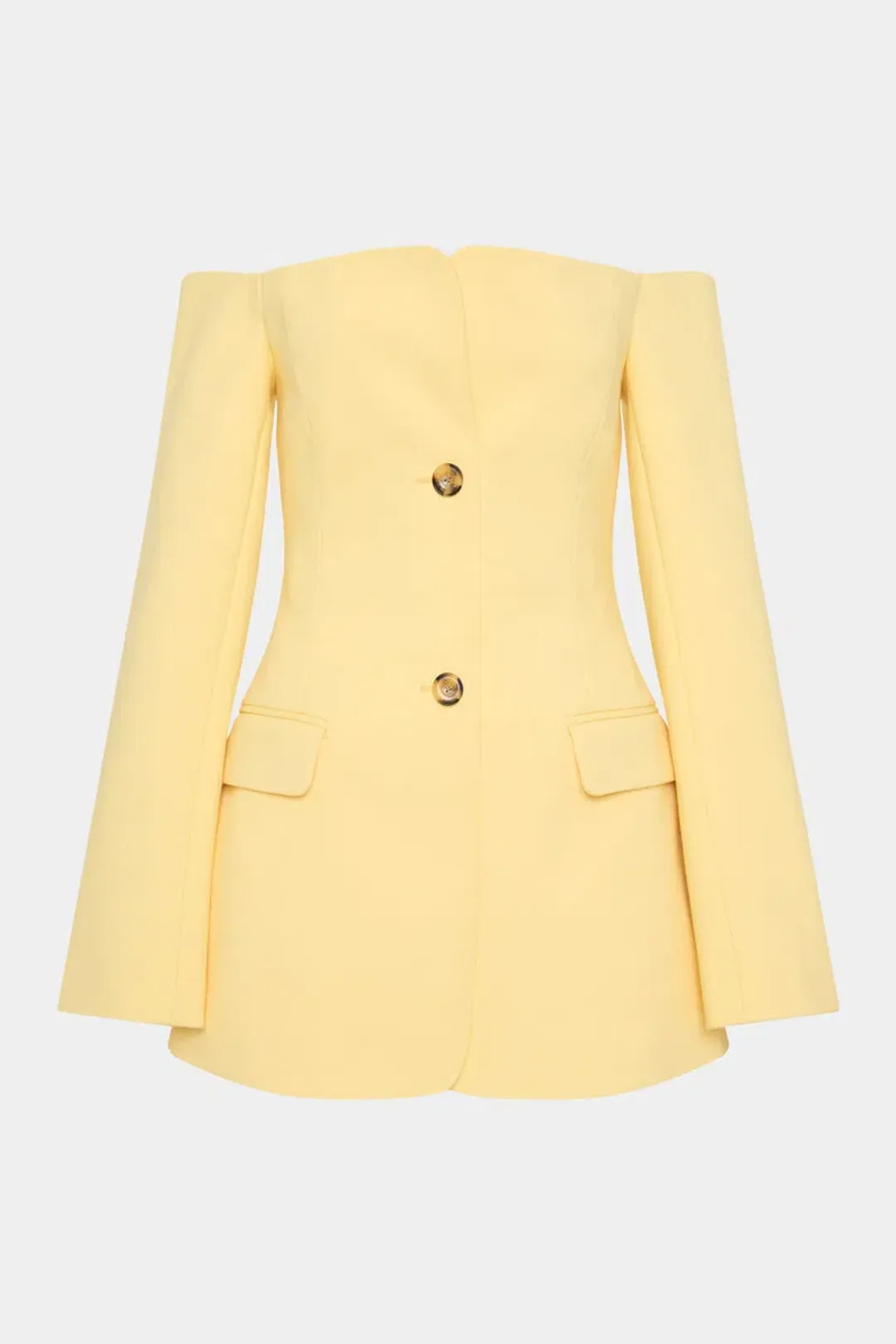 Sir the Label Sandrine Tailored Mini Dress in Limone Size 8 for rent on The Volte - main image