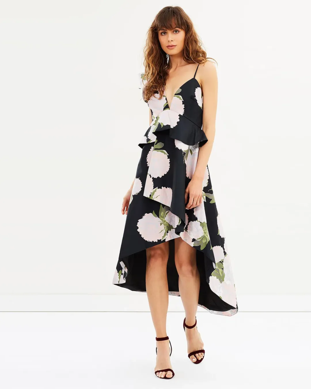 Talulah New Woman Asymmetrical Midi Dress Floral Size 12 for rent on The Volte - main image