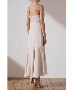 Shona Joy Bias Frill Wrap Dress in Porcelain Size 12 for rent on The Volte - image 2