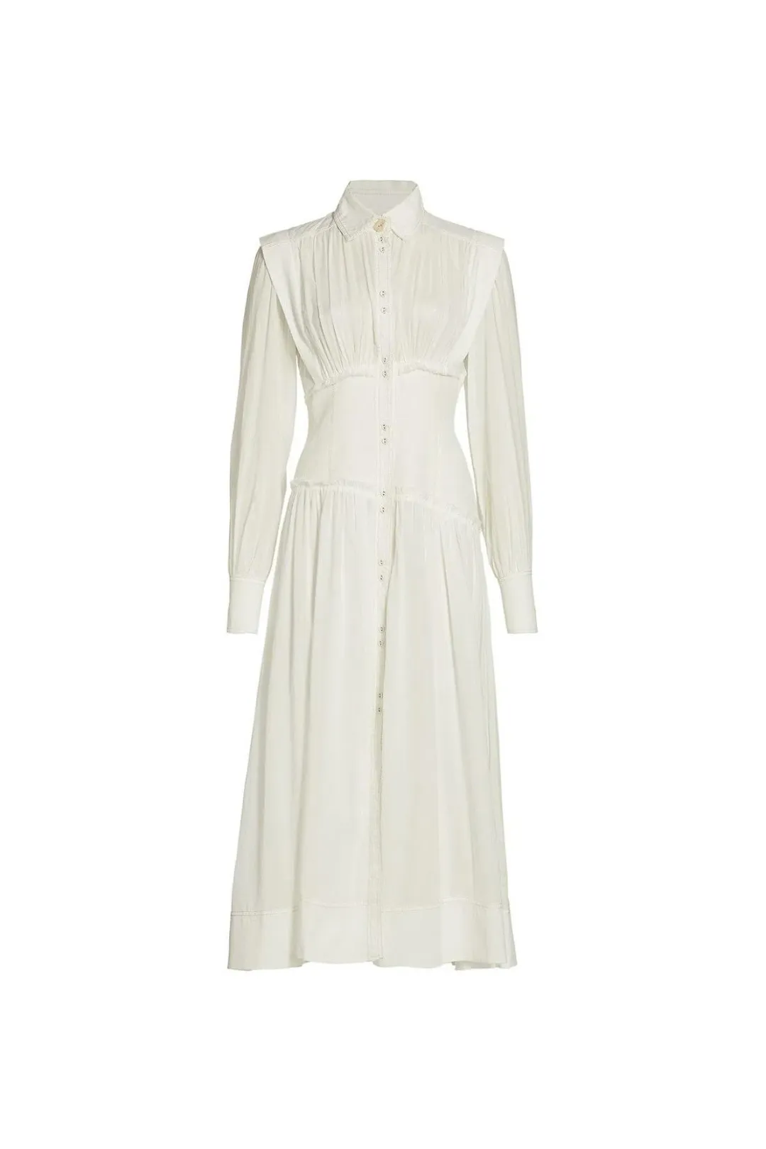 Aje Utopia Long Sleeve Dress Ivory Size 4 for rent on The Volte - main image