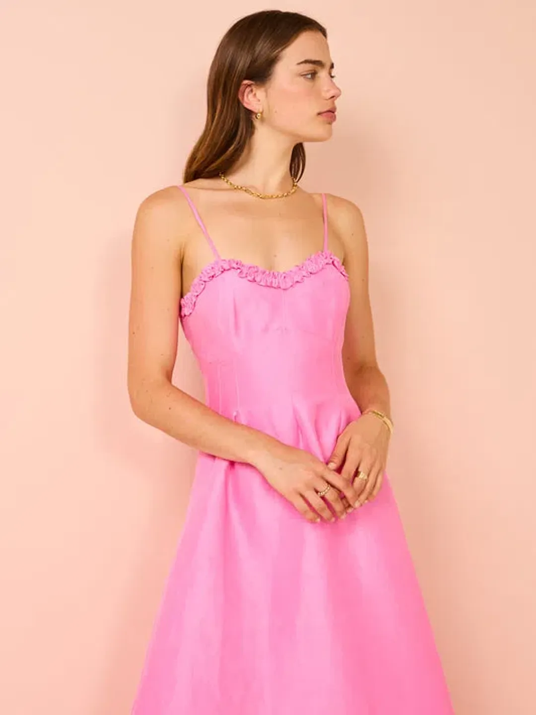 Aston Studio Raquel Dress In Candy Silk Size 12 for rent on The Volte - main image
