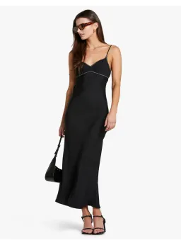 Bec & Bridge Emery Midi Dress Black Size AU 6 for rent on The Volte - image 4