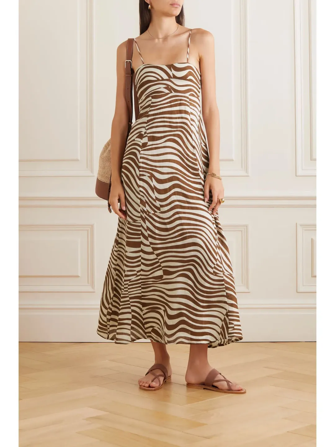 Faithfull the Brand Sorsal Midi Dress Print Size 8 for rent on The Volte - main image