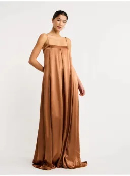 Shona Joy La Lune Column Maxi Dress in Almond Size AU 6 for rent on The Volte - image 1
