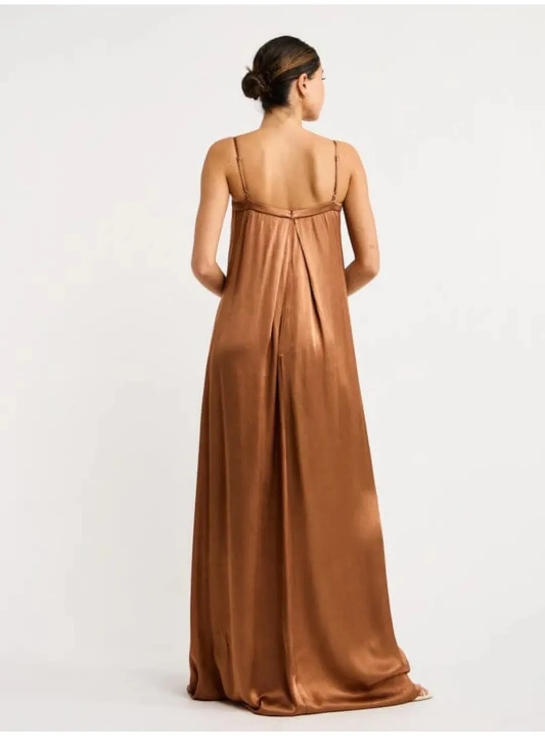 Shona Joy La Lune Column Maxi Dress in Almond Size AU 6 for rent on The Volte - main image