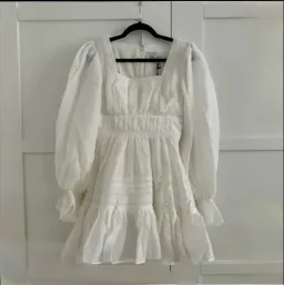 Aje Impression Mini Dress Ivory Size AU 8  for rent on The Volte - image 1