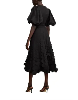 Acler Thurston Short Sleeve Midi Dress Black Size 8 for rent on The Volte - image 3