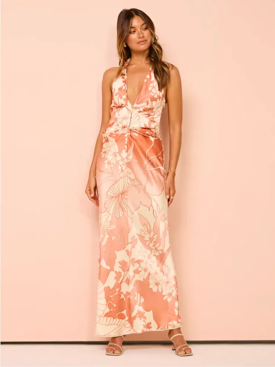 Sir The Label Como Twist Dress in Paradiso Print Size 3 / AU 12  for rent on The Volte - main image