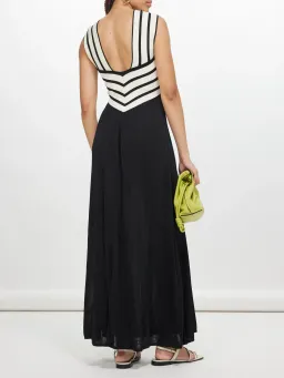 Zimmermann Natura Halter Neck Midi Dress Chevron Size 2 / AU 12  for rent on The Volte - image 3