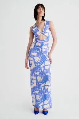 Suboo Marble Sleeveless Reversible Twist Front Maxi Dress Print Size S / AU 8 for rent on The Volte - image 1