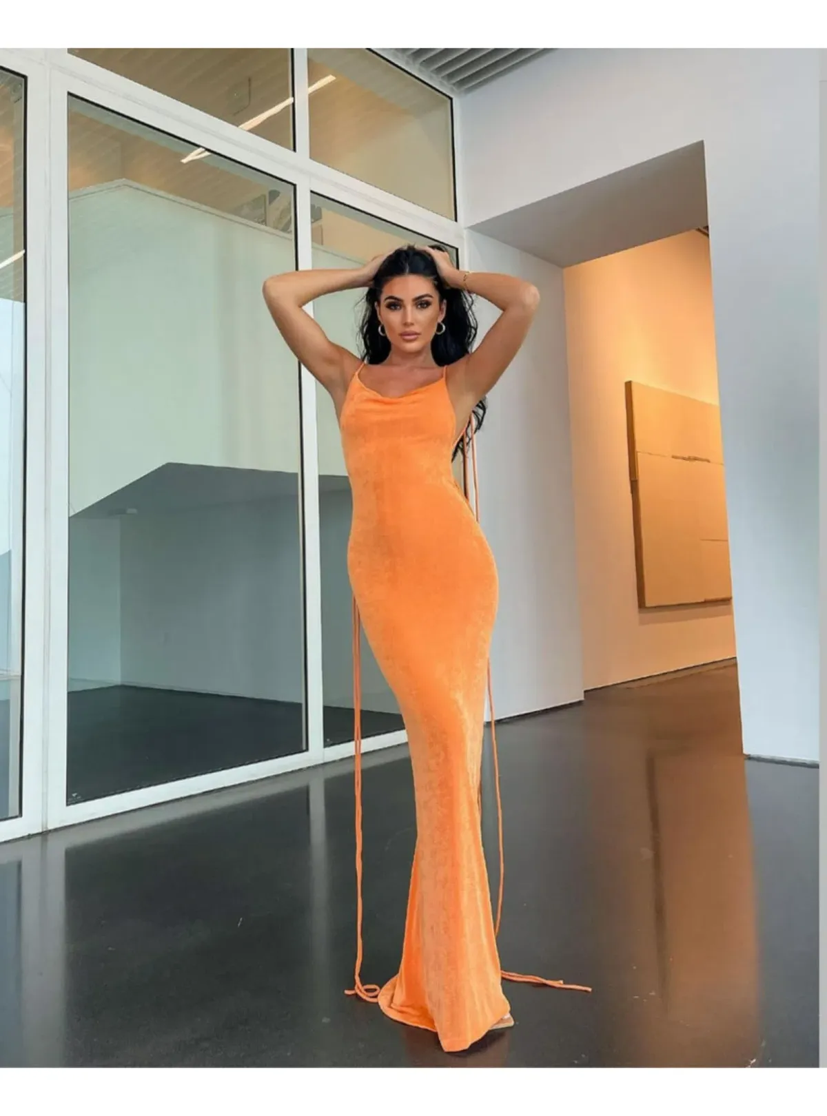 Melani The Label Cristina Gown Orange Size S / AU 8 for rent on The Volte - main image