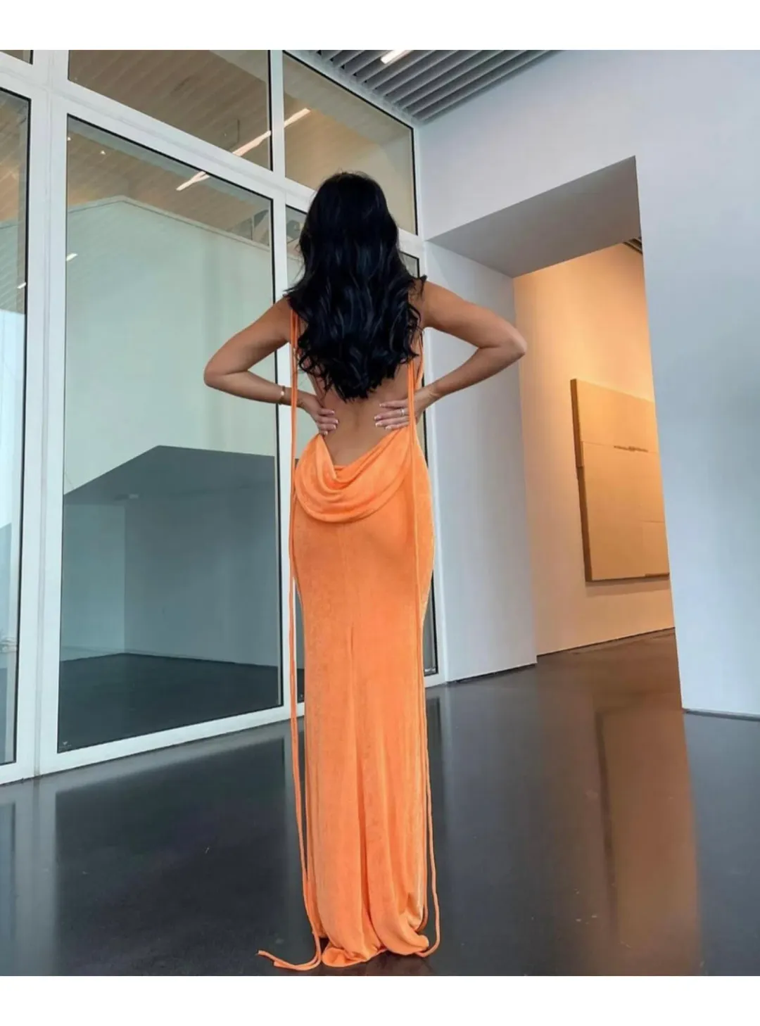 Melani The Label Cristina Gown Orange Size S / AU 8 for rent on The Volte - main image
