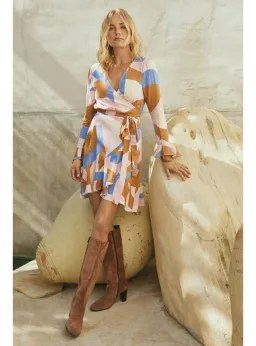Mister Zimi Elke Dress in Jacaranda Size AU 14 for rent on The Volte - image 1
