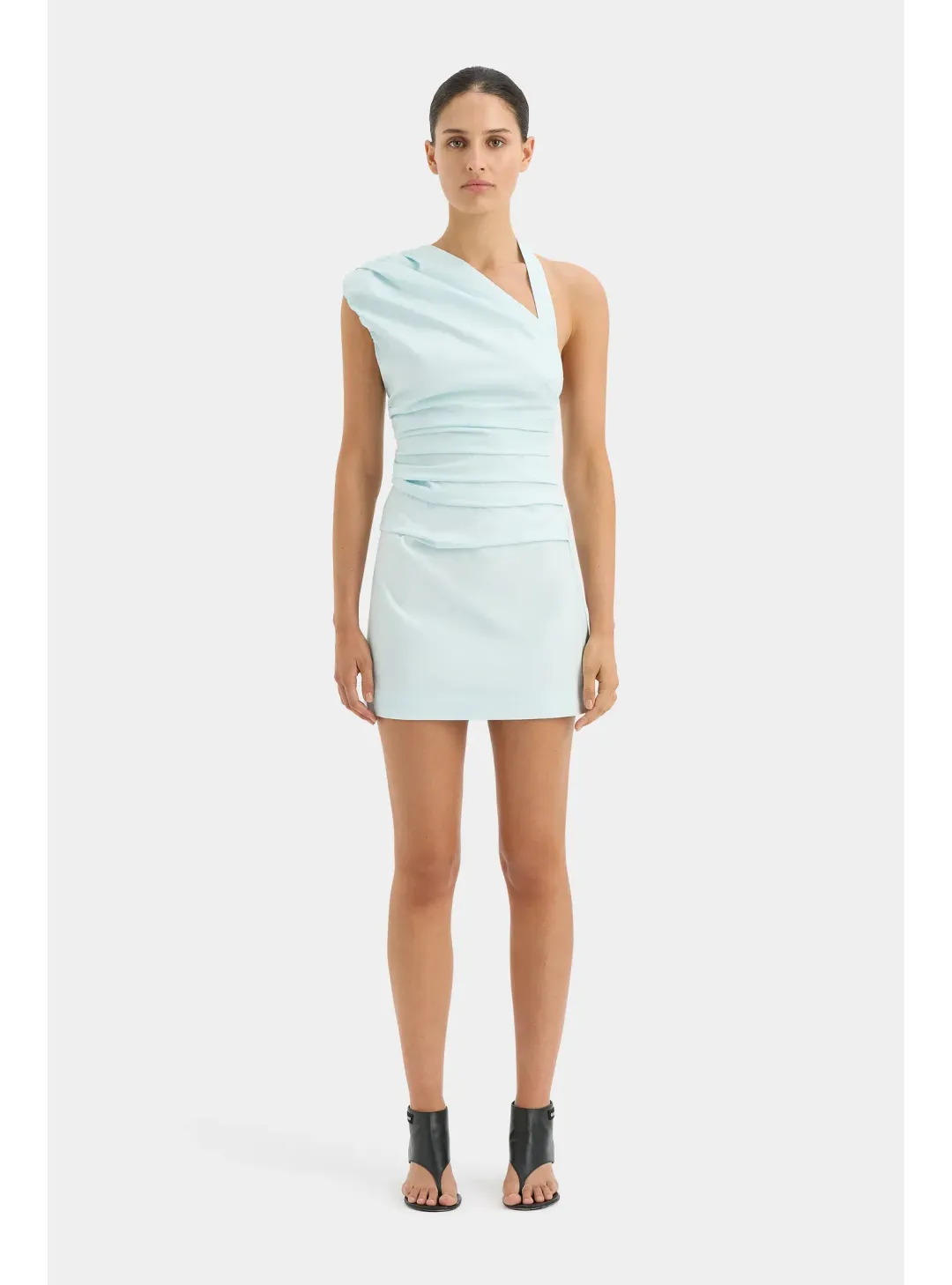 Sir The Label Azul Gathered Mini Dress Ice Blue Size 2 / AU 10 for rent on The Volte - main image