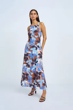 By Johnny Ophelia Floral Bias Midi Dress Multi Size 10 for rent on The Volte - image 1