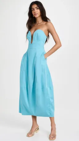 Cult Gaia Chiara Midi Dress Cabana Blue Size AU 6 (US 2) for rent on The Volte - image 6