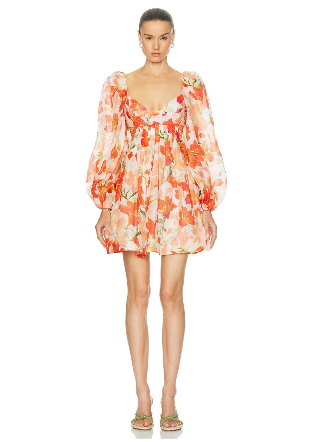 Zimmermann Tranquillity Bralette Mini Dress Red Lily Size 0P / 6 AU for rent on The Volte - main image