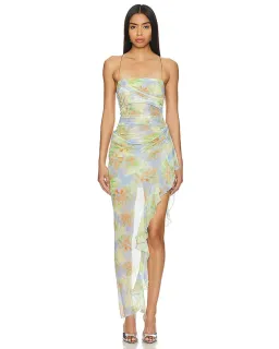 Bec and Bridge Zephy Asym Dress Blue Blossom Size AU 6 for rent on The Volte - image 1