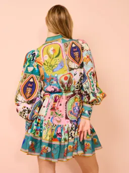 Alemais Evergreen Mini Dress Multicolour Size 12 for rent on The Volte - image 4