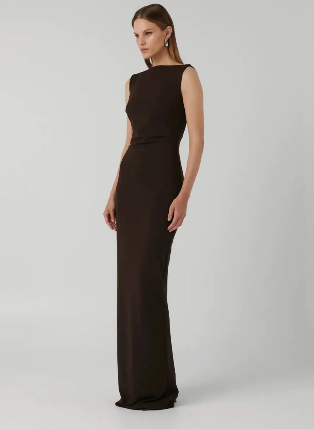 Effie Kats Verona Gown Coffee Size 8 for rent on The Volte - main image