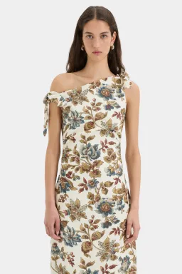 Sir the Label Eleanora Tie Shoulder Dress Viola Print Size 12 for rent on The Volte - image 2