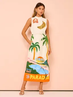 Alemais Samaki Midi Dress In Multi Size 10  for rent on The Volte - image 5