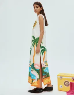 Alemais Samaki Midi Dress In Multi Size 10  for rent on The Volte - image 4